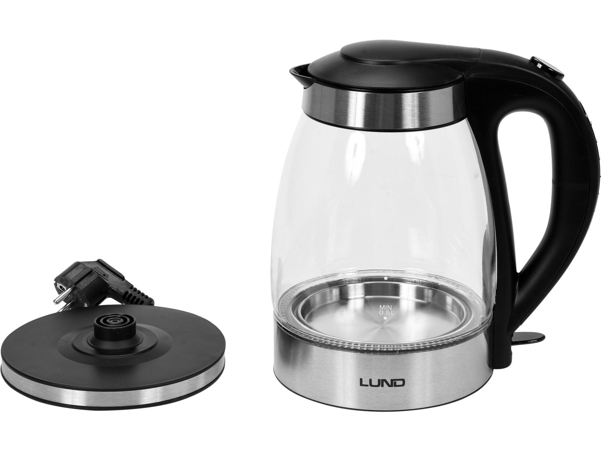 Reise-Wasserkocher Wasserkocher LED Glas 1,8 l, 2200W