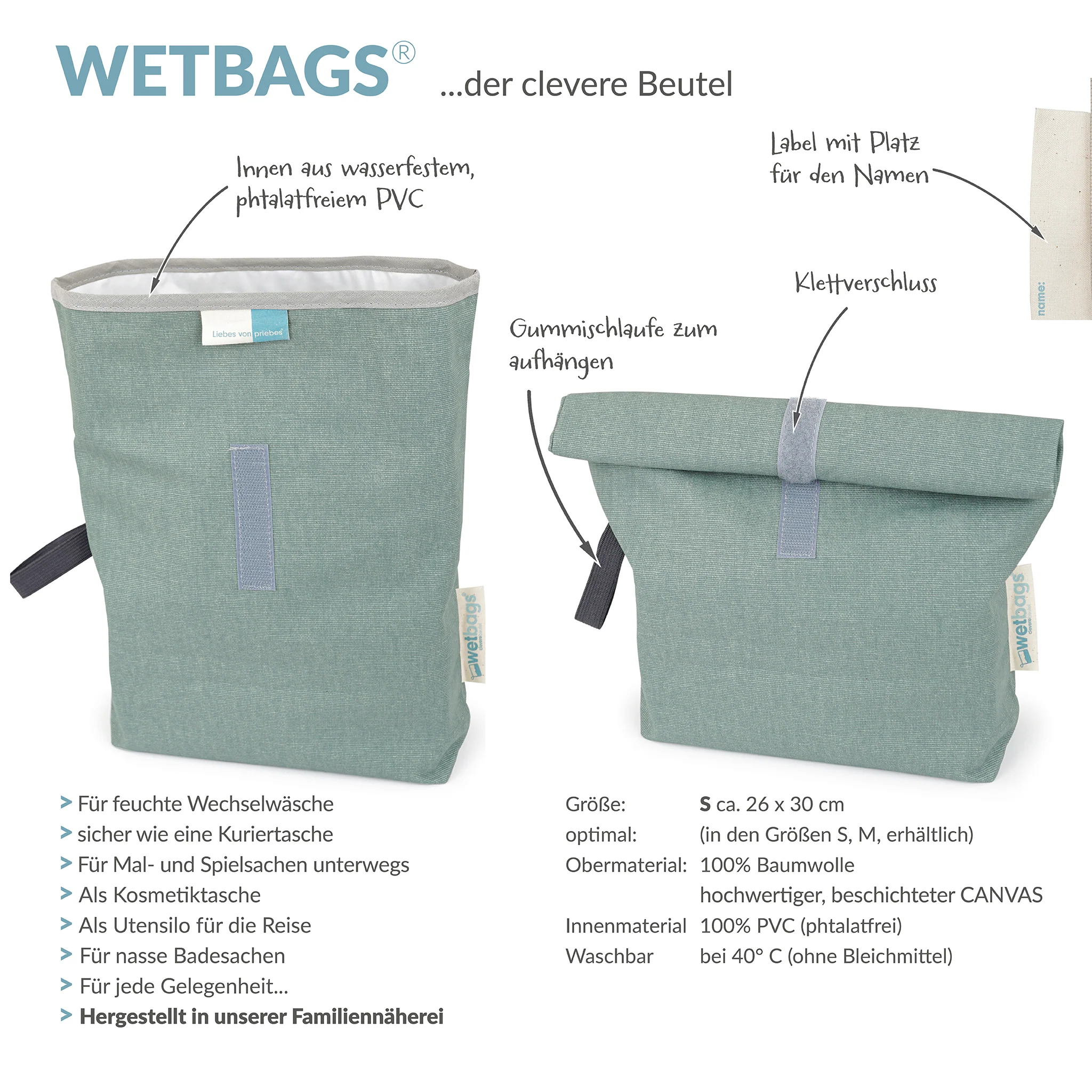 ROLLUP WETBAGS die Nasstasche zum Rollen