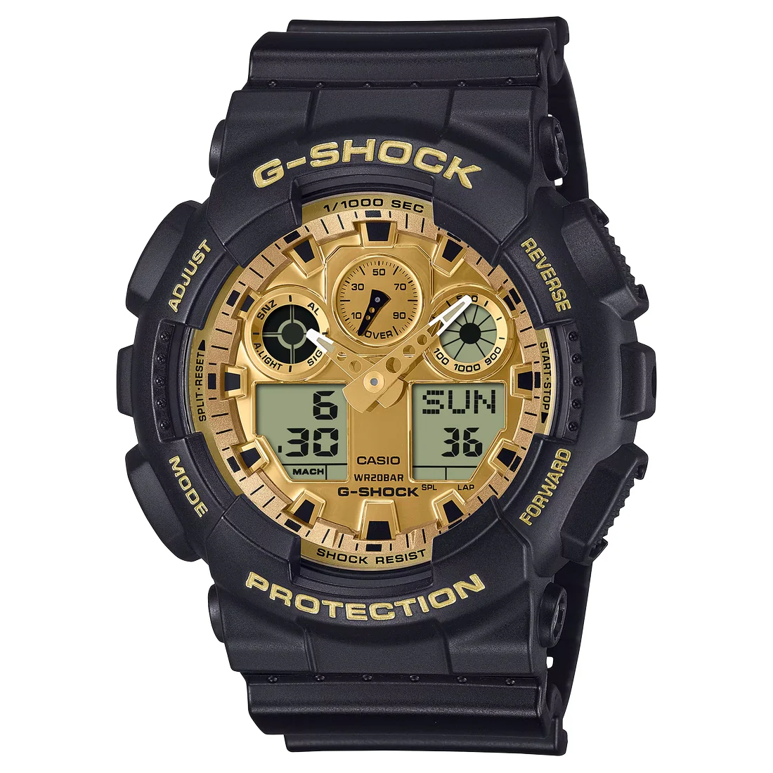 Orologio Casio G-Shock GA-100GGB-1A9ER nero quadrante oro