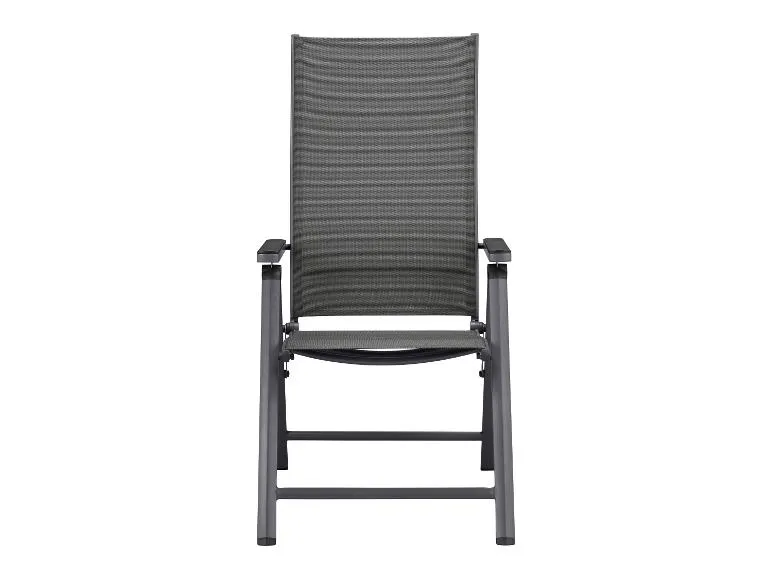 Alu-Set »Houston«, 9-teilig - Ausziehtisch & 8 Hochlehner, grau