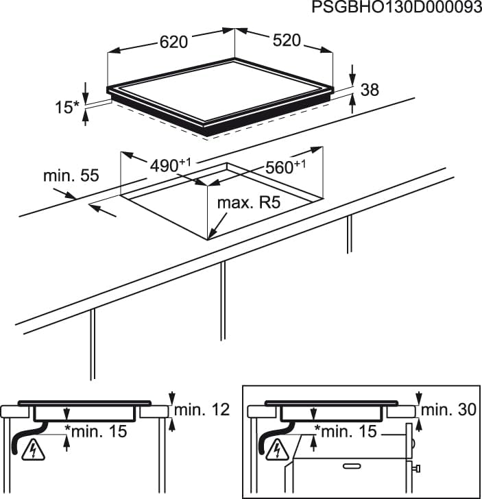 AEG HK654070FB Autarkes Kochfeld/Strahlenbeheizt/Slider-Bedienung / 60 cm/Facetten-Design / 4 Kochzonen/Bräterzone/Kindersicherung