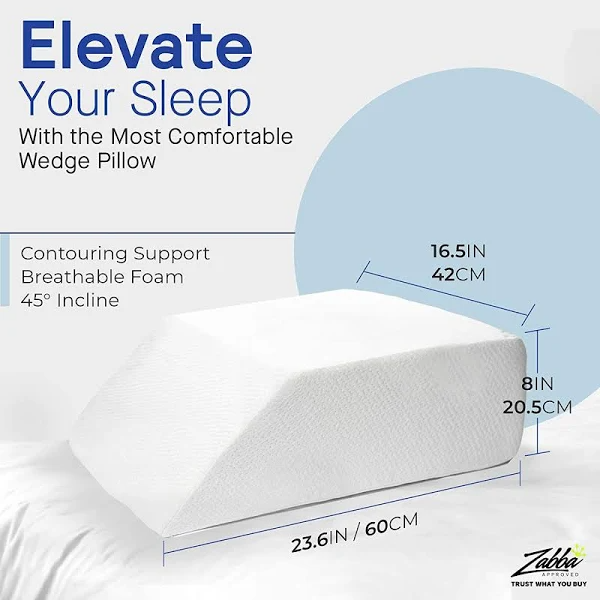 Restorology Foam Leg Elevation Pillow &ndash; Extra Wide Wedge for Pain Relief & Circulation