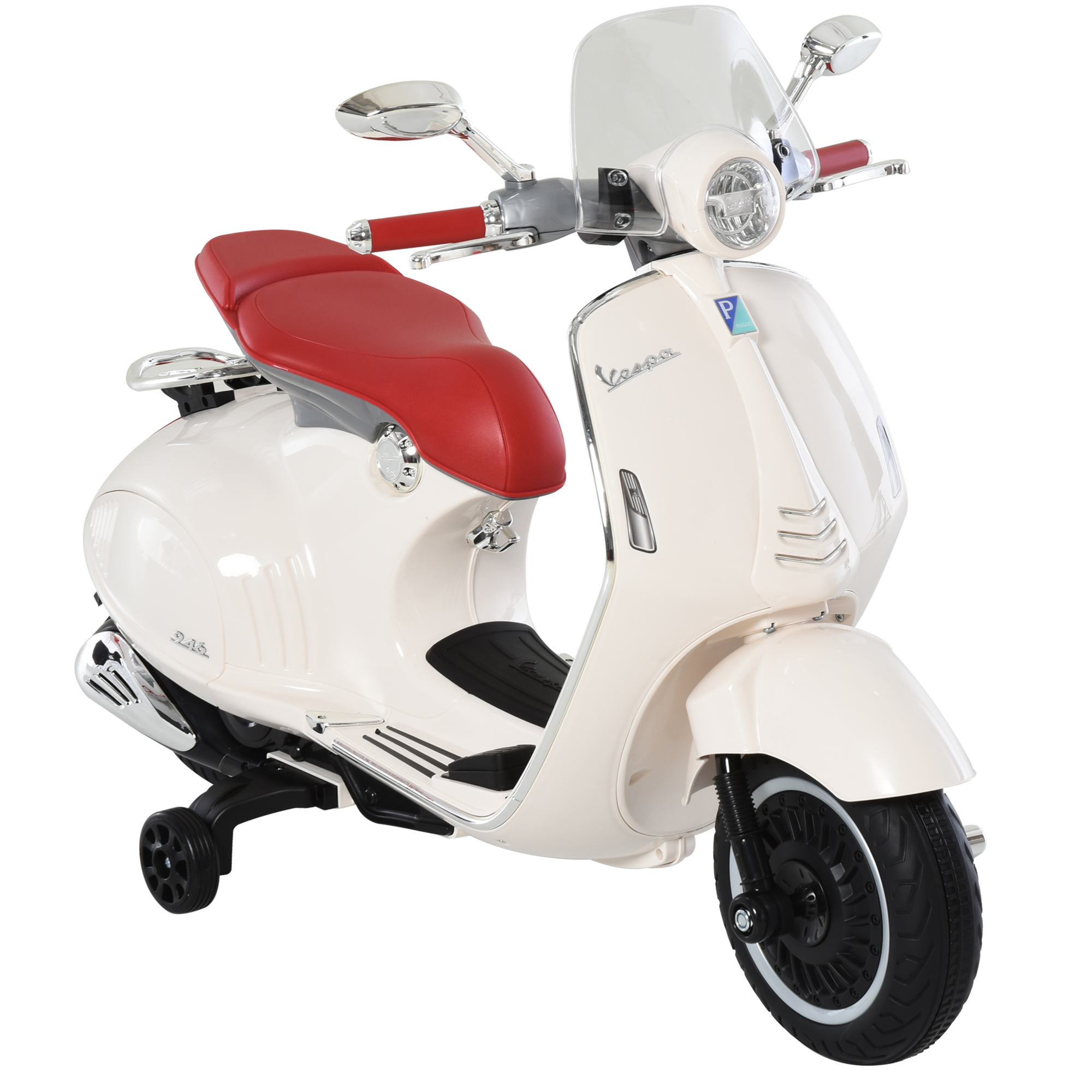elektrisch voertuig kindermotor fiets met MP3-muziek verlichting 3-6 jaar wit