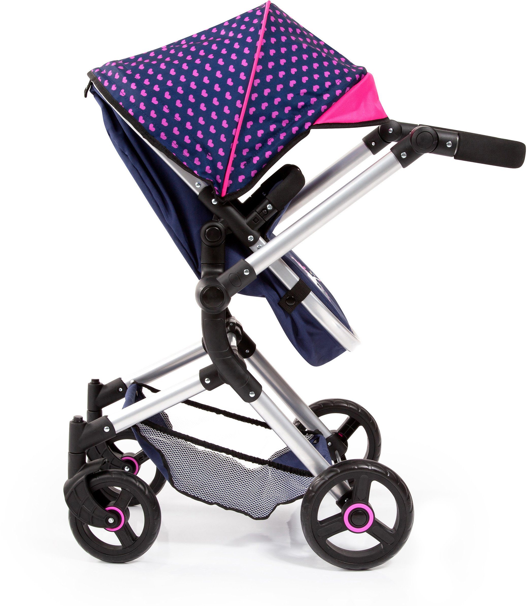 Kombi-Puppenwagen Vario, Blau/Pink