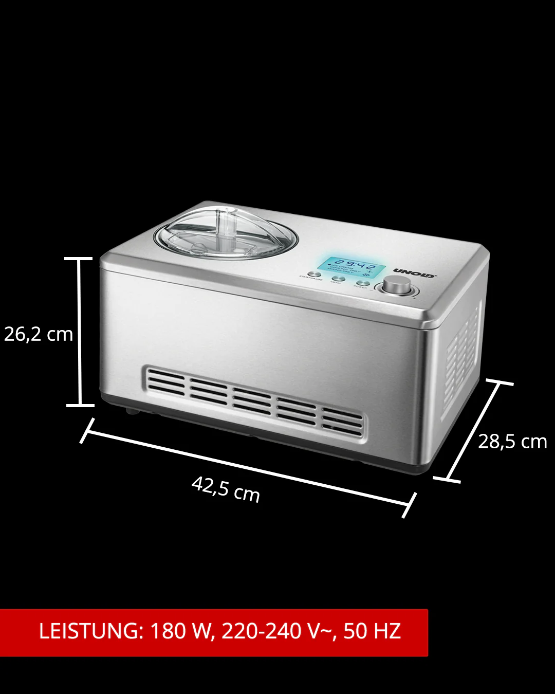 2025 Unold Macchina per Gelato Nobile con Libro del Gelato 2,0 L