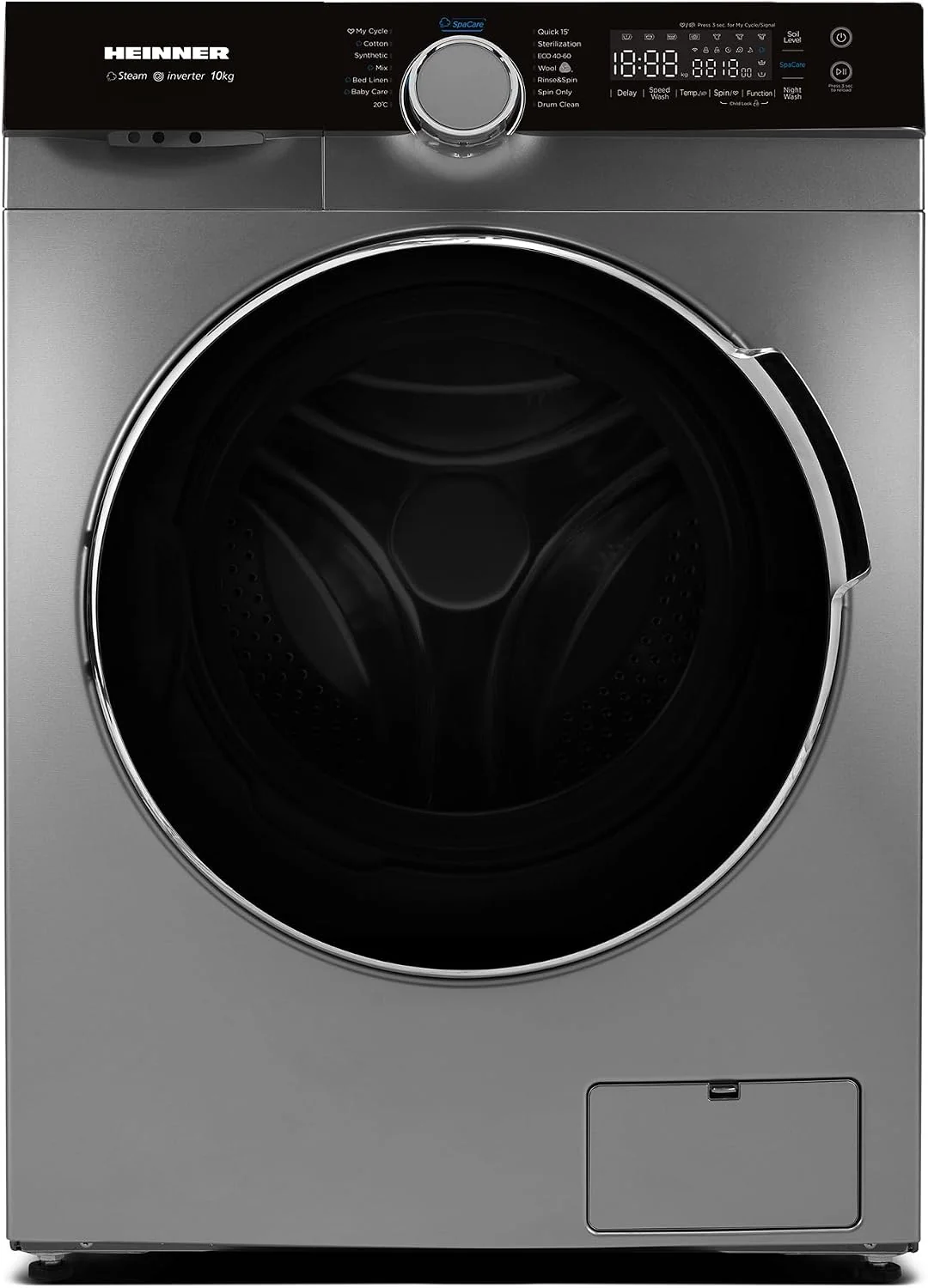 HWM Waschmaschine, 10 kg, Anthrazit, M1014IVKSA+++, Frontlader-, Inverter-Motor, 1400 U/min, Energieklasse A, LED-Display