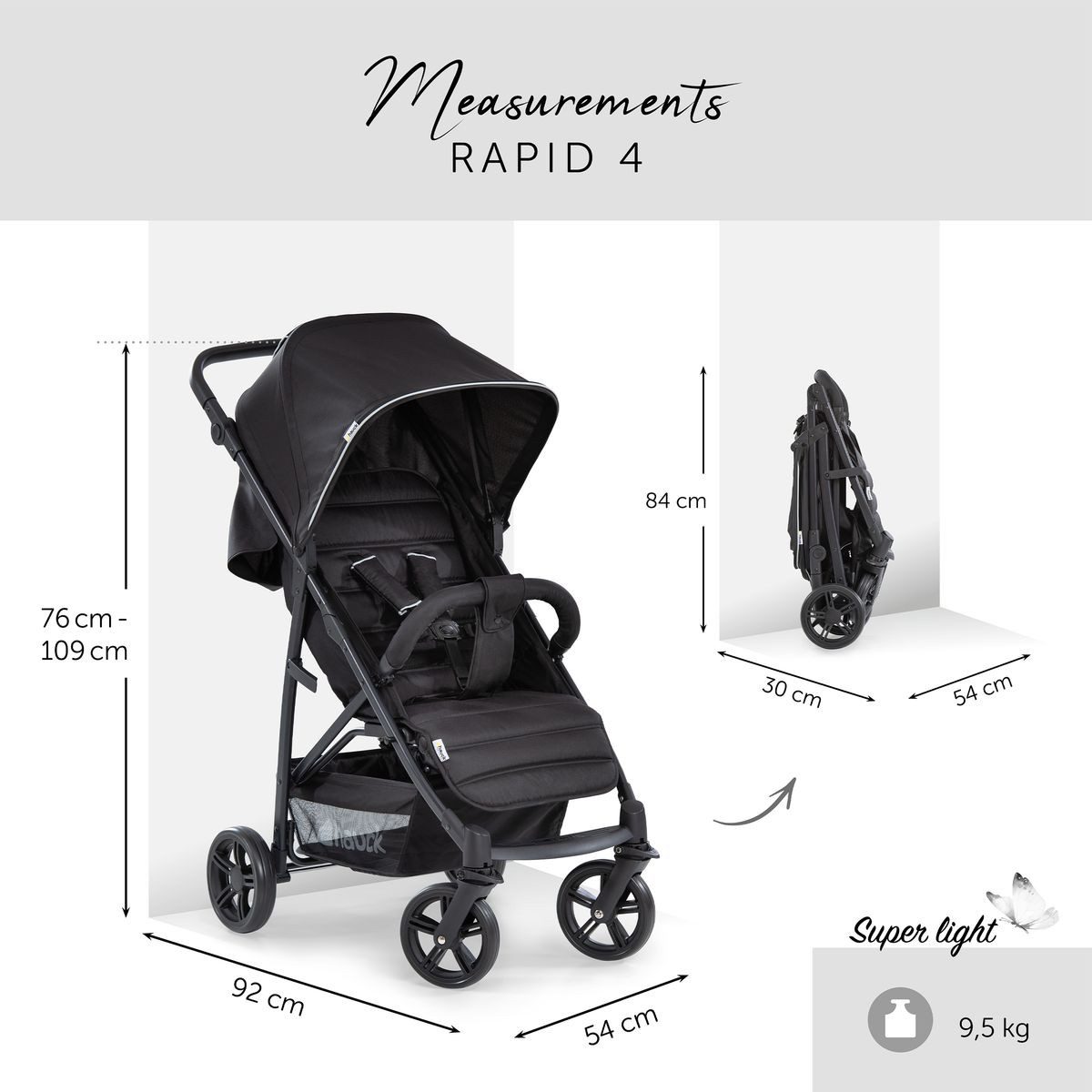 Kinder-Buggy Rapid 4 - Caviar Black