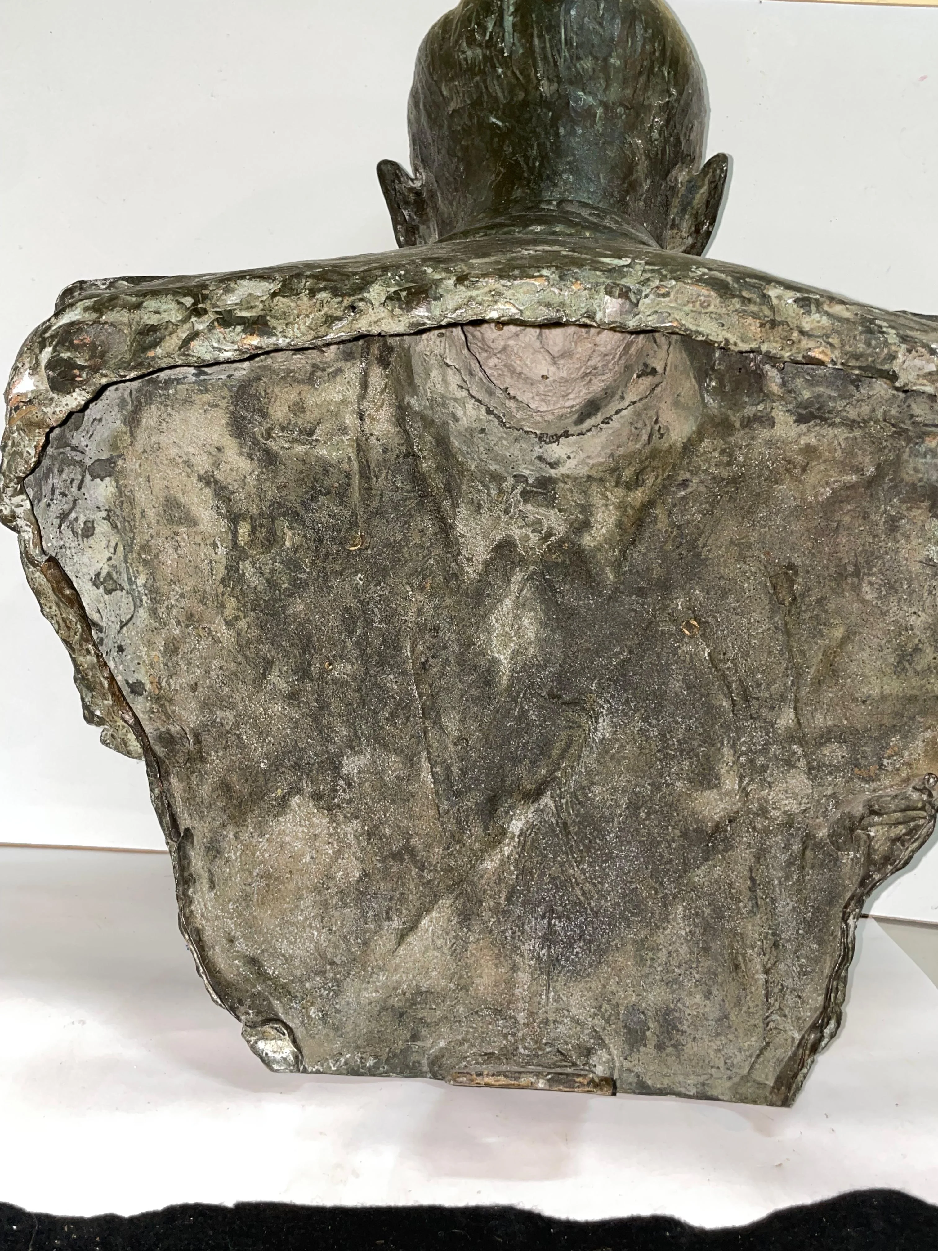 Busto Bronce De Vieja Guardia Falange.
