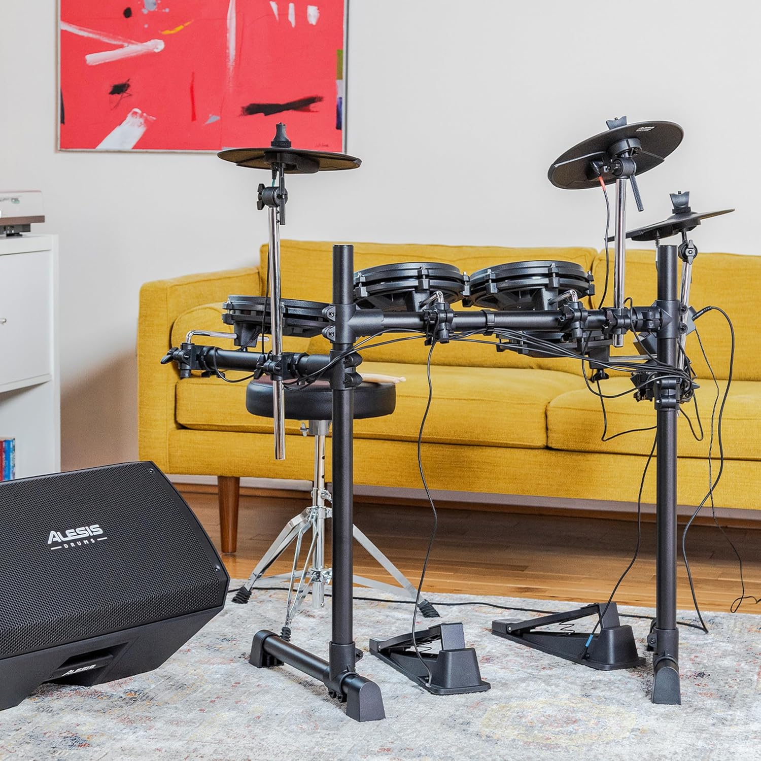Alesis Turbo Mesh Kit - Electric Drum Set with Over 100 Sounds Mesh Drum Pad