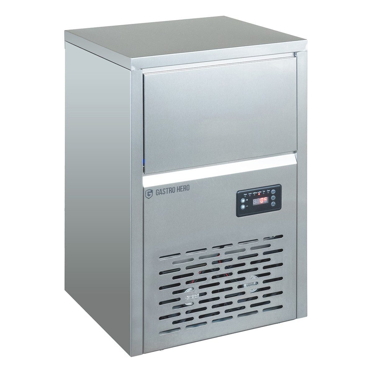 Elektrischer Eiswürfelbereiter Eiswürfelbereiter ECO 40 kg Eiswürfelmaschine Edelstahl