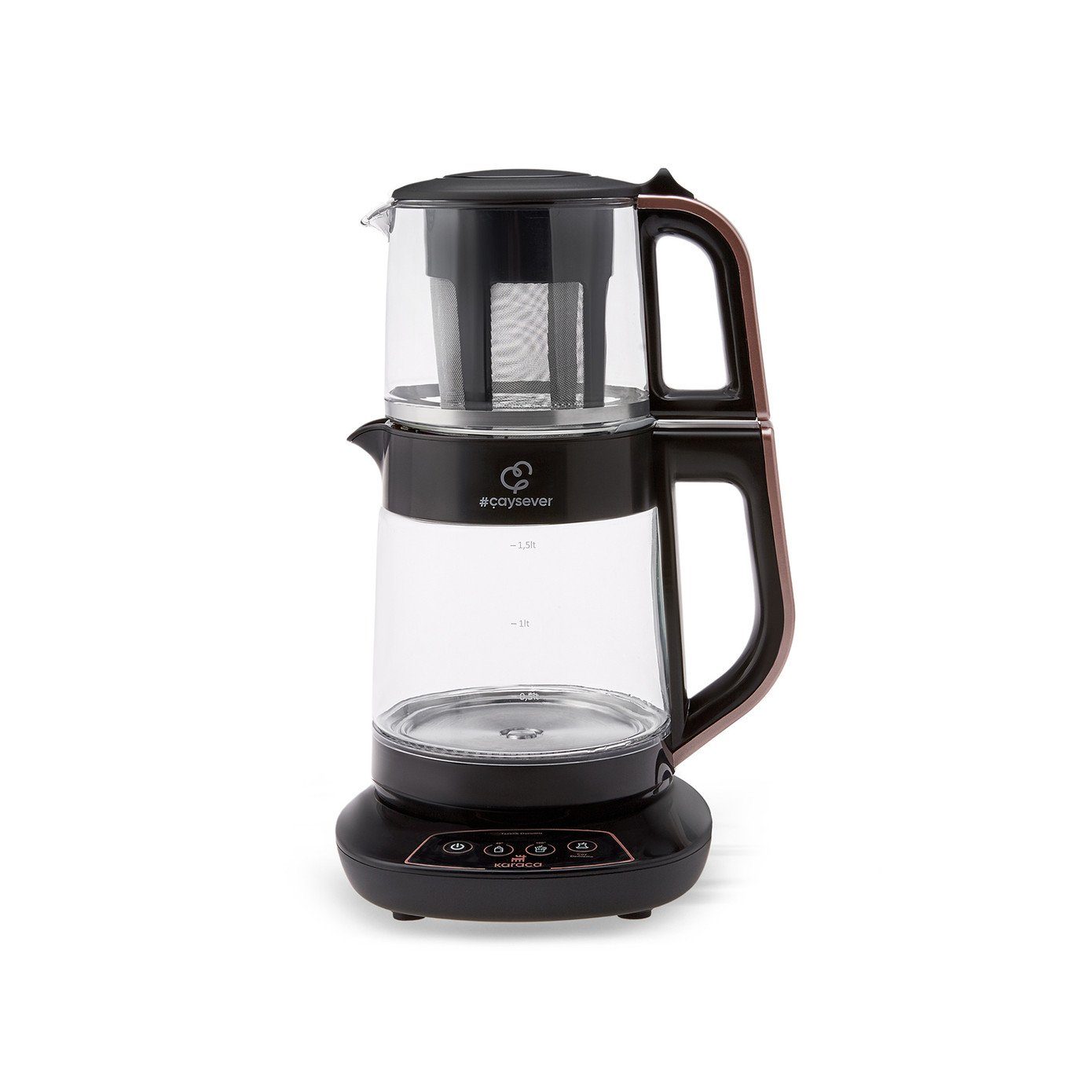 Wasserkocher Karaca Çaysever 3-in-1 Sprechender Teekocher + Wasserkocher, Rosegold
