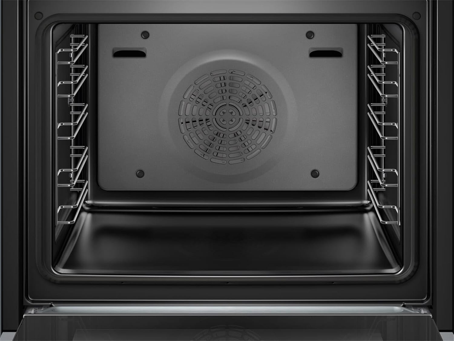 Bosch HMG7361B1, Serie 8 smarter Einbau-Backofen mit Mikrowellenfunktion, 60 x 60 cm, Made in Germany, Schwarz, Air Fry, Digitaler Bedienring, Touchdisplay, Automatikprogramme, Reinigungsunterstützung