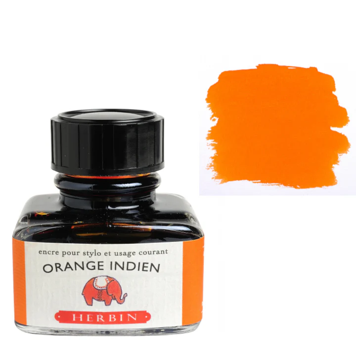 J. Herbin Fountain Pen Ink - Orange Indien (Indian Orange)