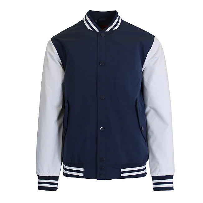 12 Pack Youth Varsity Jacket - Navy with White Sleeves