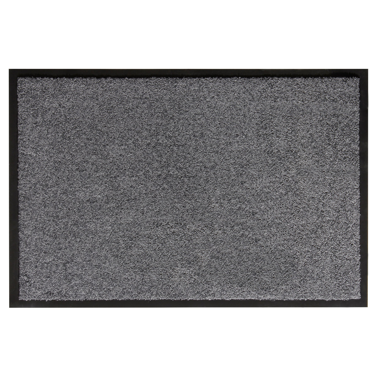 Homcom Fußmatte waschbar Gummiumrandung Grau 150 x 90 x 0,5 cm