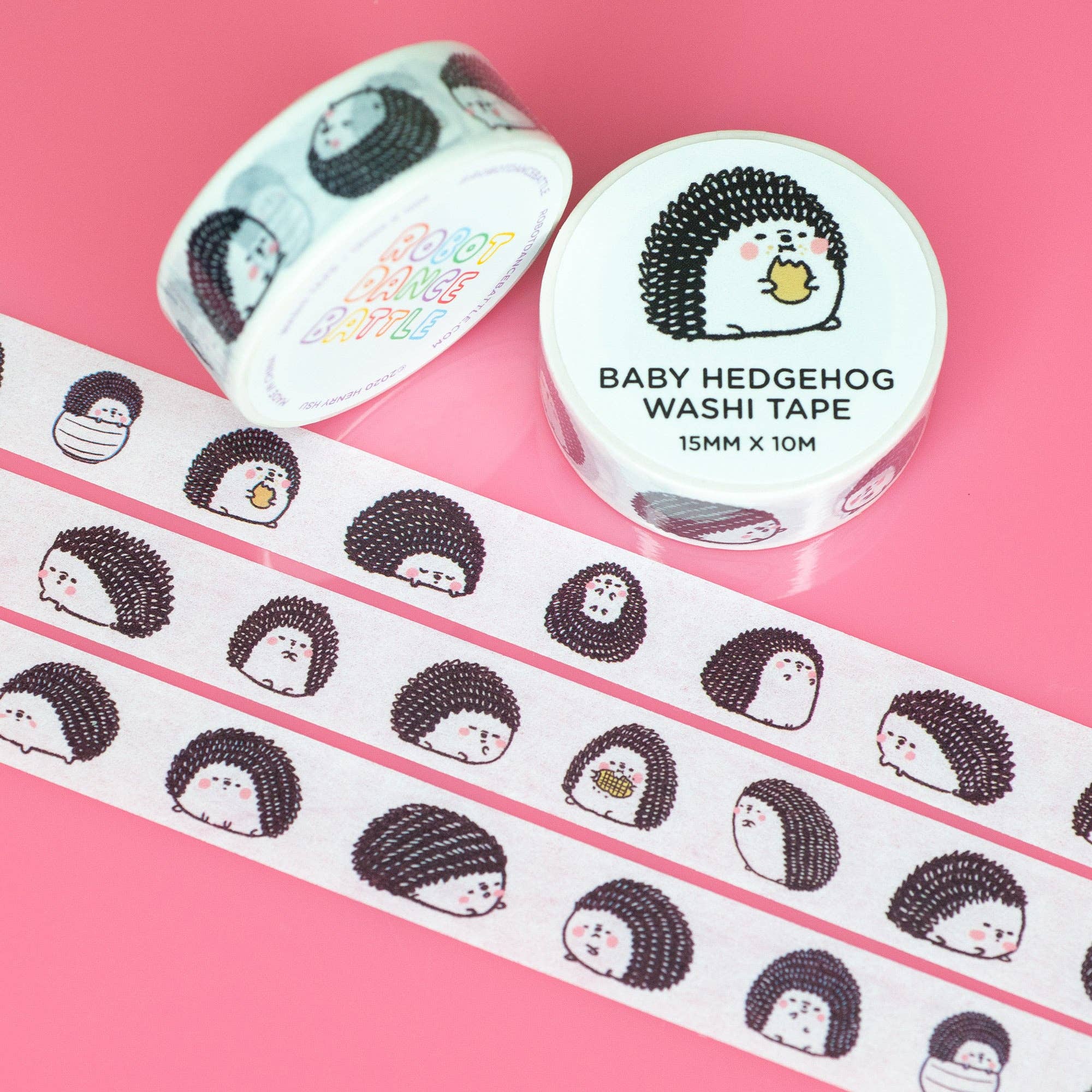 Robot Dance Battle - Baby Hedgehog Washi Tape