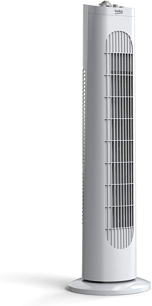 Beko EFW5300B Mechanical Tower Fan, 35W, 3 Speed, Oscillation 60°, Timer 2h, Black
