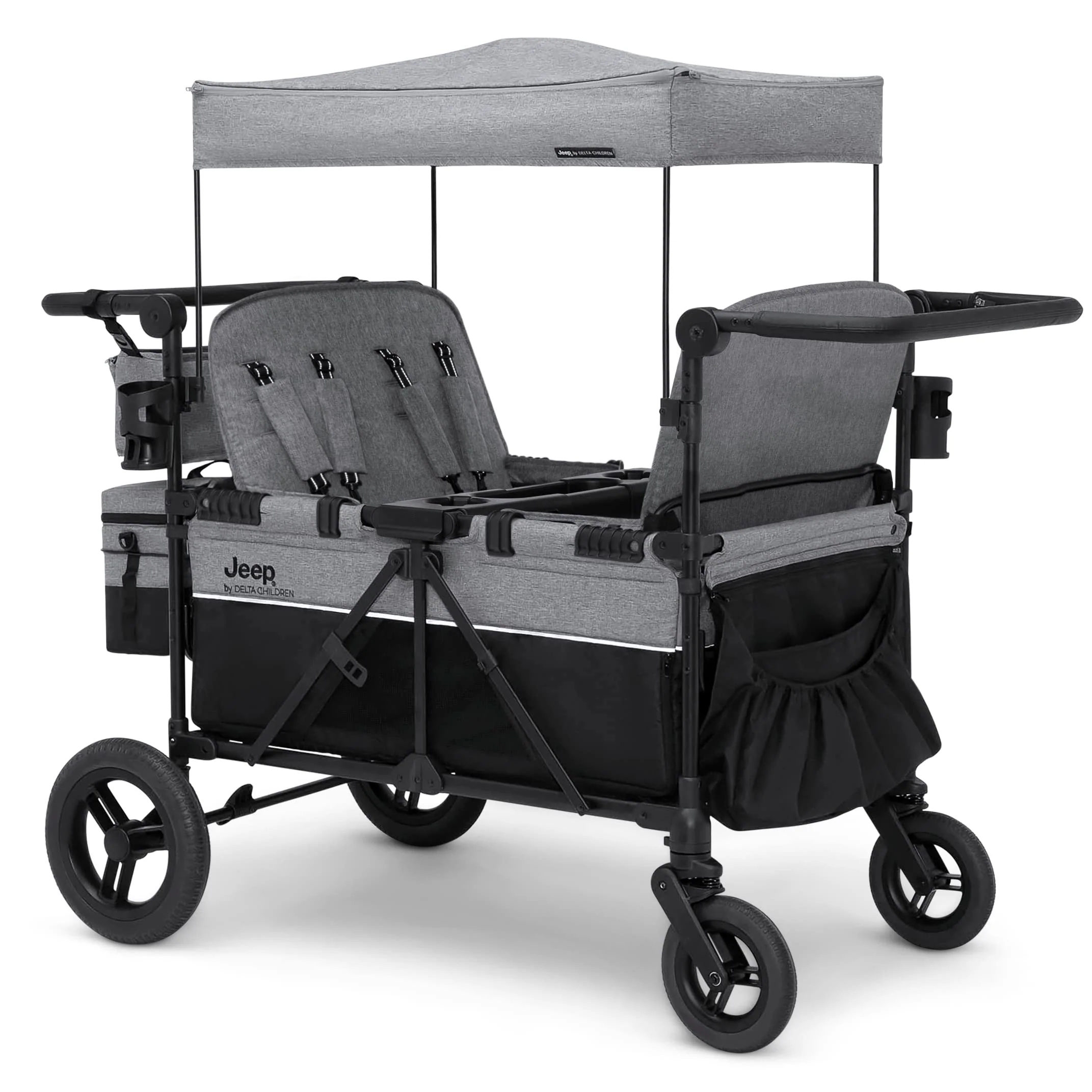 Jeep Wrangler Deluxe Kinderwagen voor 4 Kinderen door Delta Children