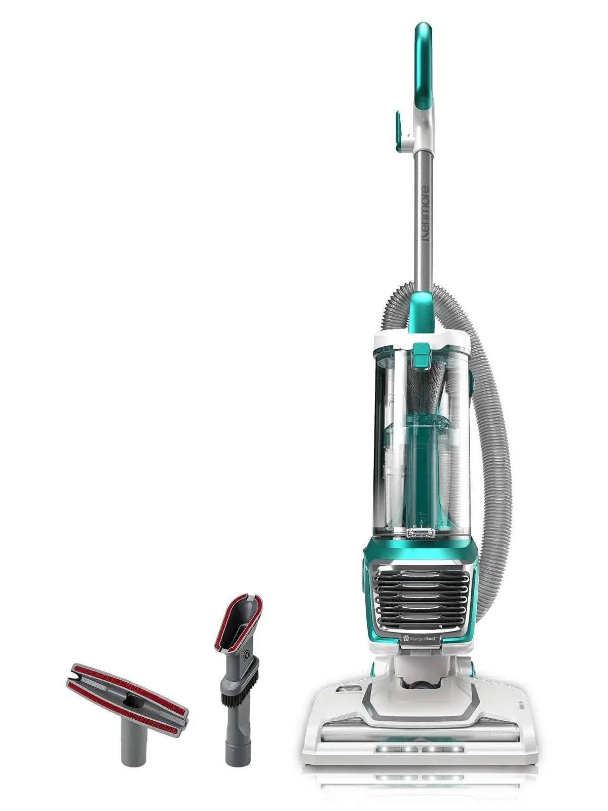 Kenmore DU2012 Bagless Upright Vacuum 2 Motor Power Suction Lightweight Carpet Cleaner with 10&rsquo;Hose, HEPA Filter, 2 Cleaning Tools for Pet Hair, Hardwood Floor, Green