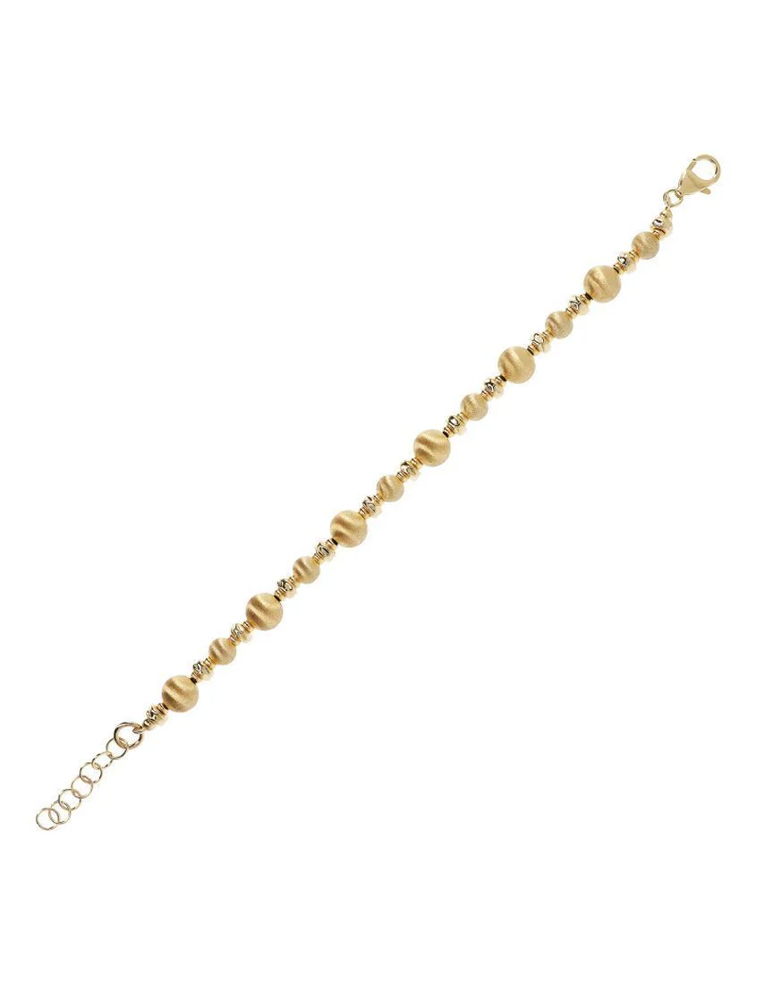 Bracciale Etrusca Gioielli dorato biglie satinate WSET00500.YG