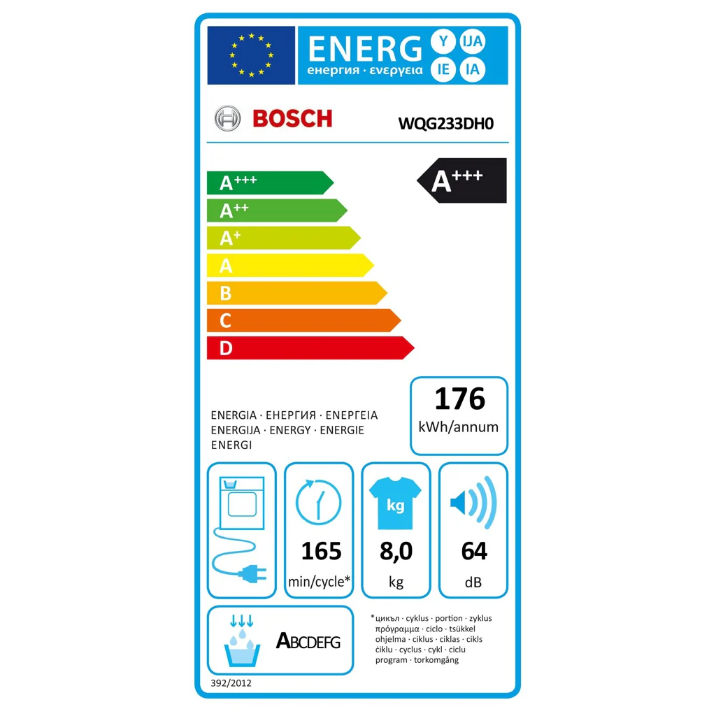 2025 Secadora de bomba de calor Bosch Serie 6 Express WQG233DH0