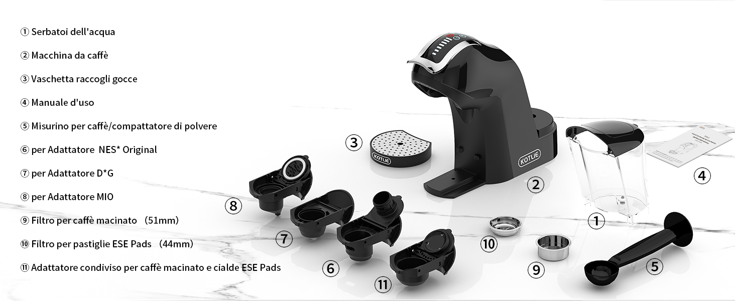 Macchina da caffè 5 in 1