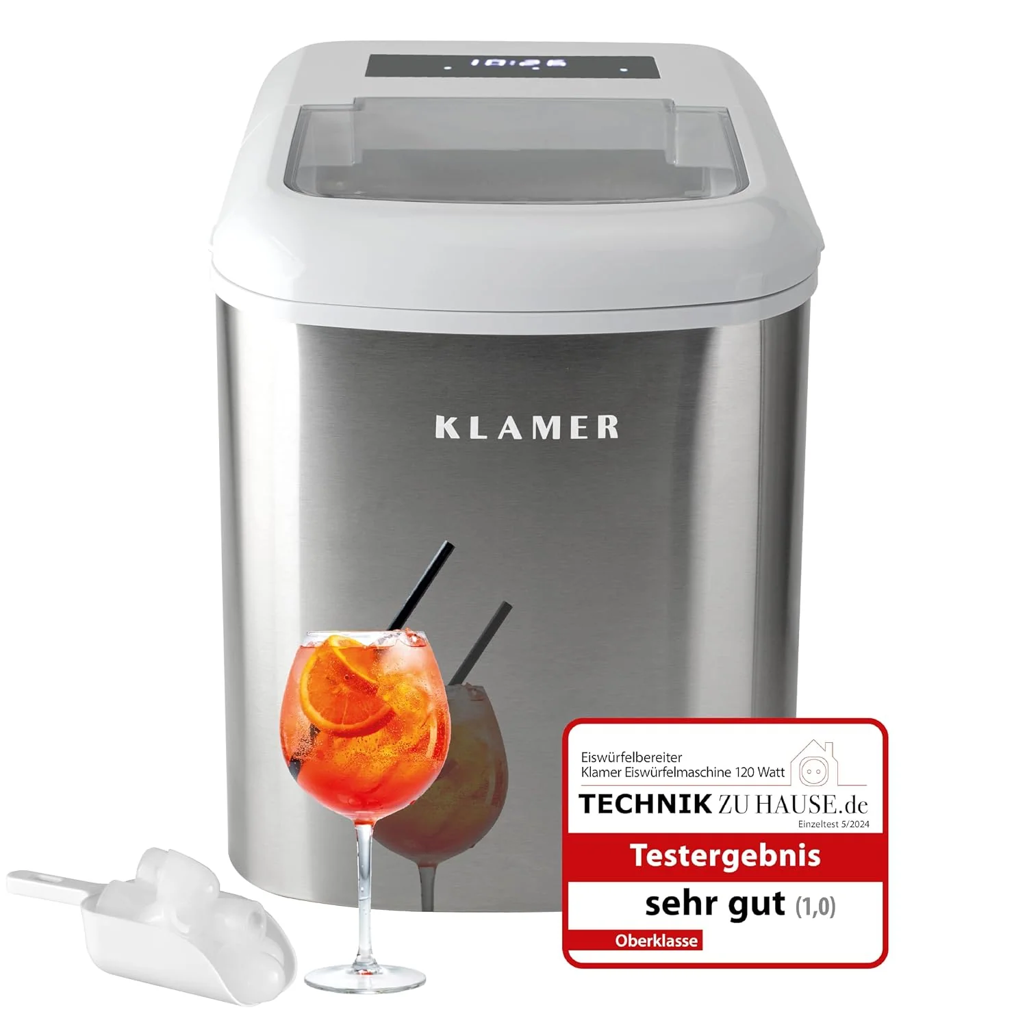 KLAMER Eiswürfelmaschine klein, 10 Eiswürfel in 7 bis 9 Minuten fertig