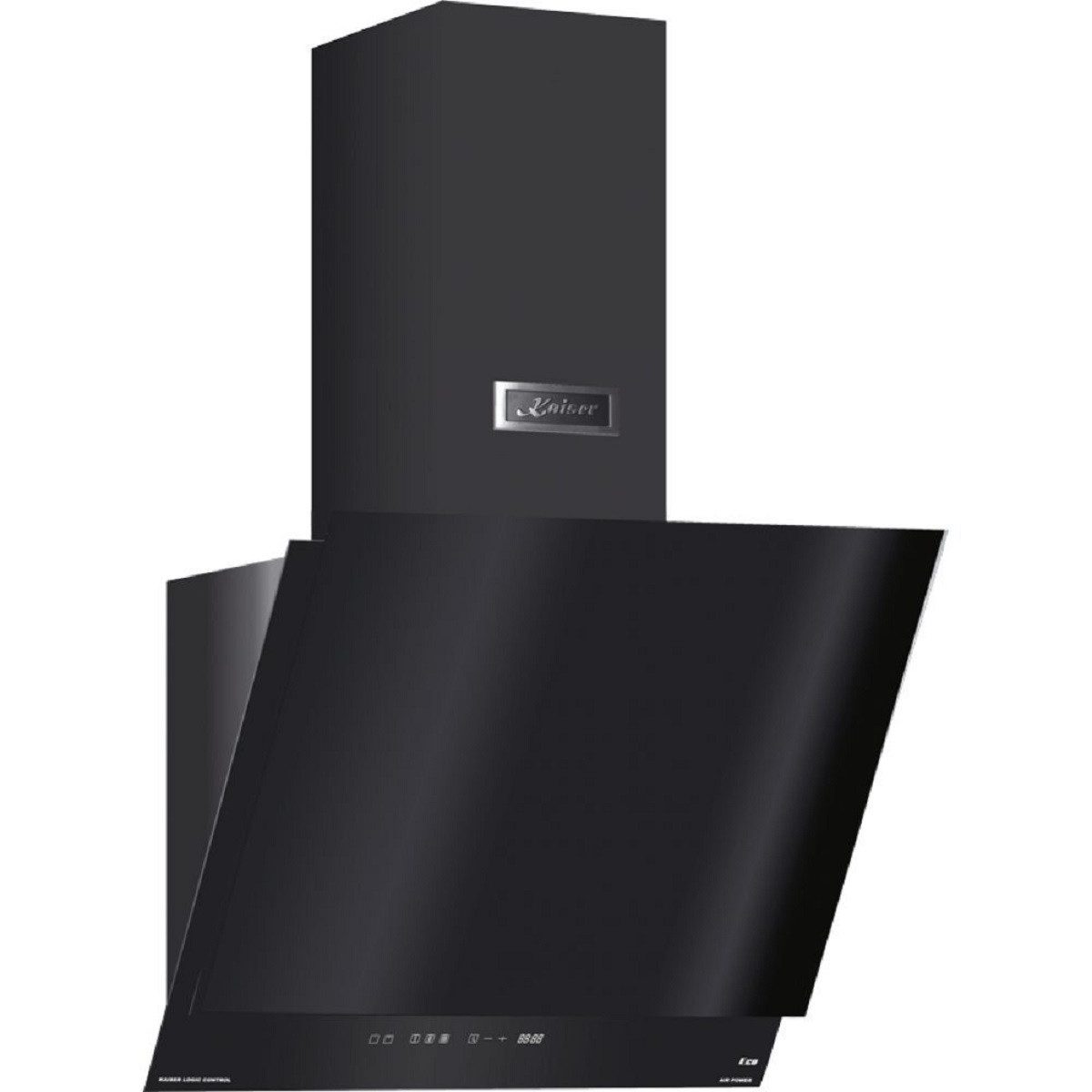 Wandhaube AT 6410 F ECO+Umluft.Dunstabzugshaube 60 cm, Schwarz Glas, 1250 m³/h