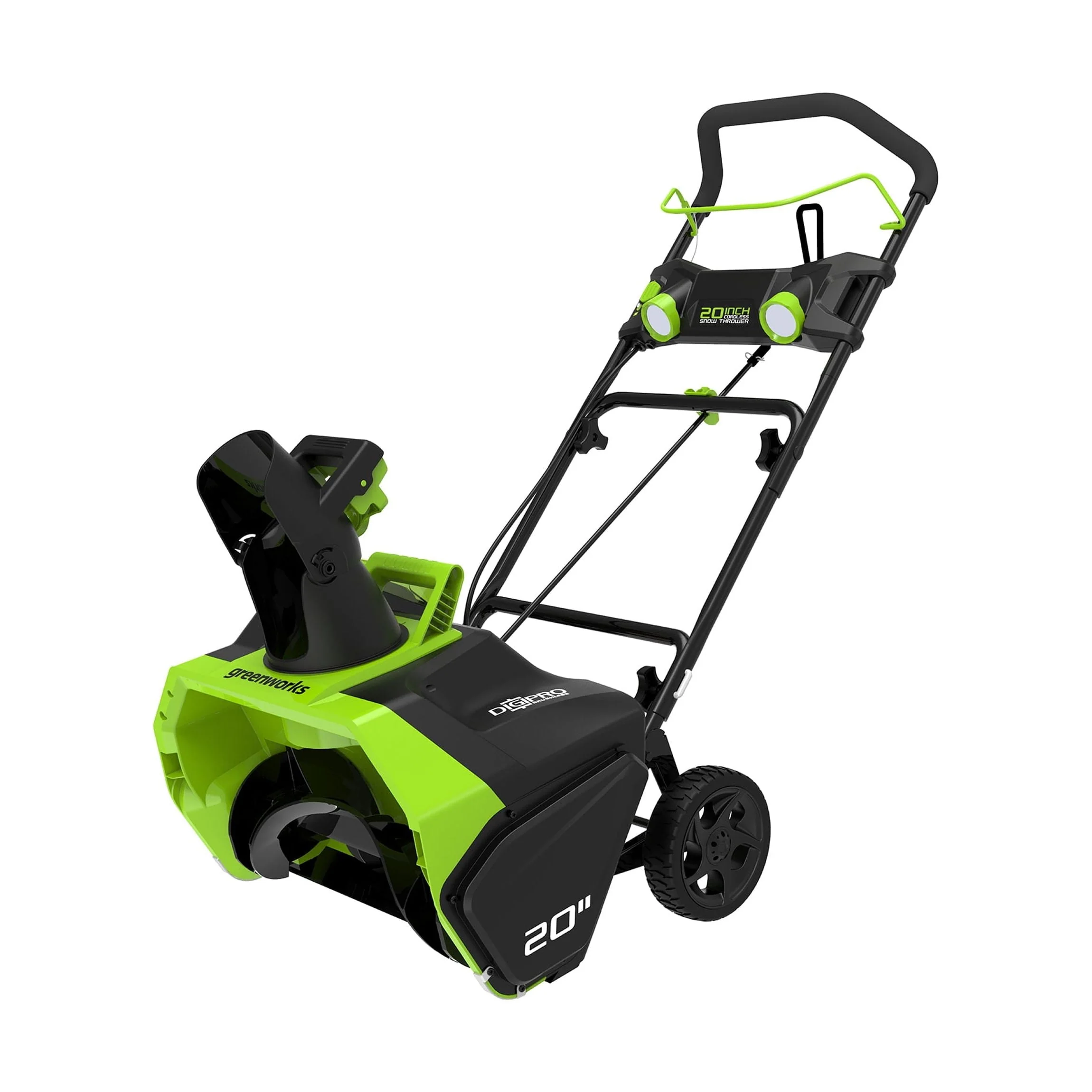 Greenworks 40V 20 Cordless Brushless Snow Blower with 4.0 Ah Battery & Charger, LED Lights, 180掳 Chute