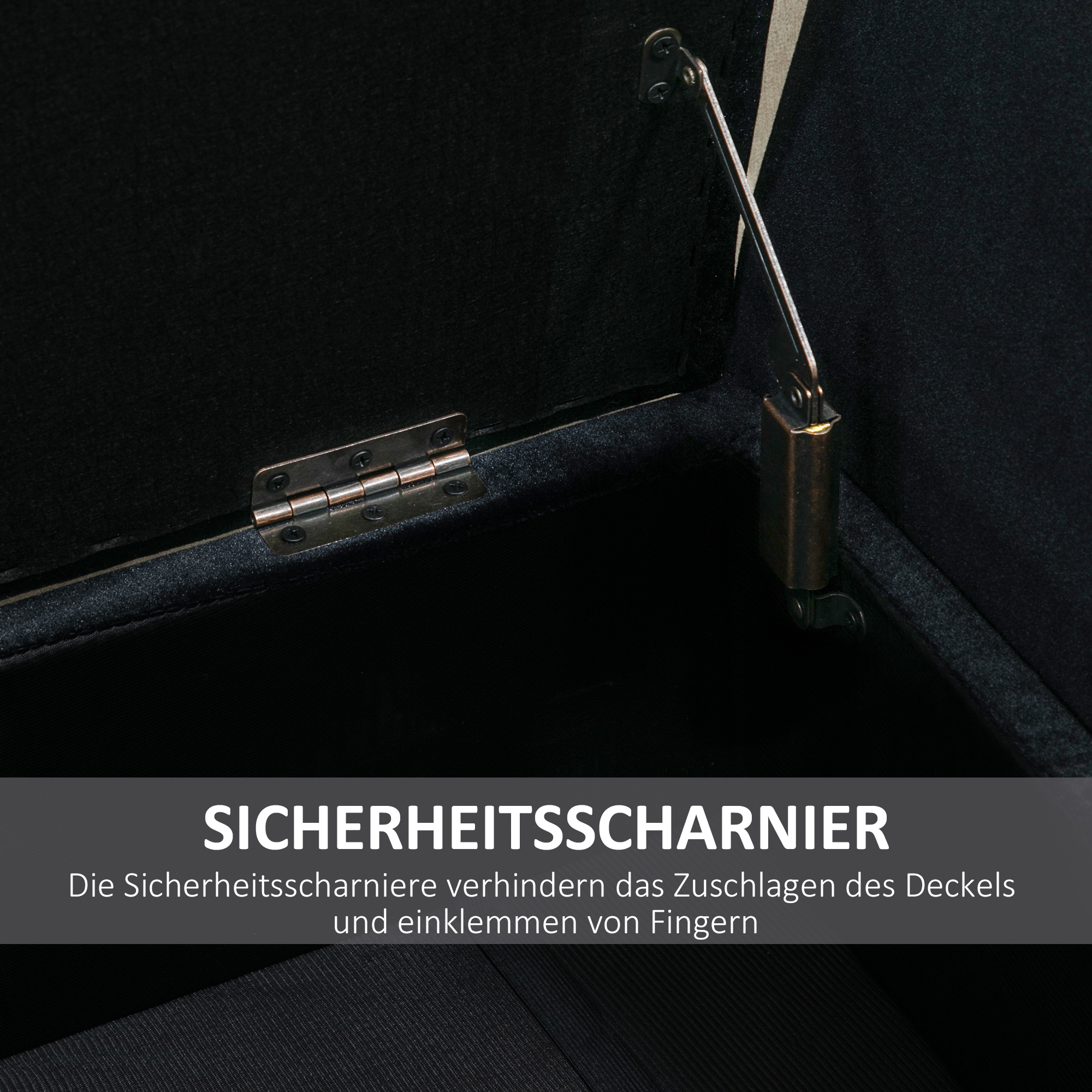luxe bank gestoffeerde bank met opbergruimte armleuningen bank fluweelzacht polyester rubber hout zwart 107 x 42 x 65 cm