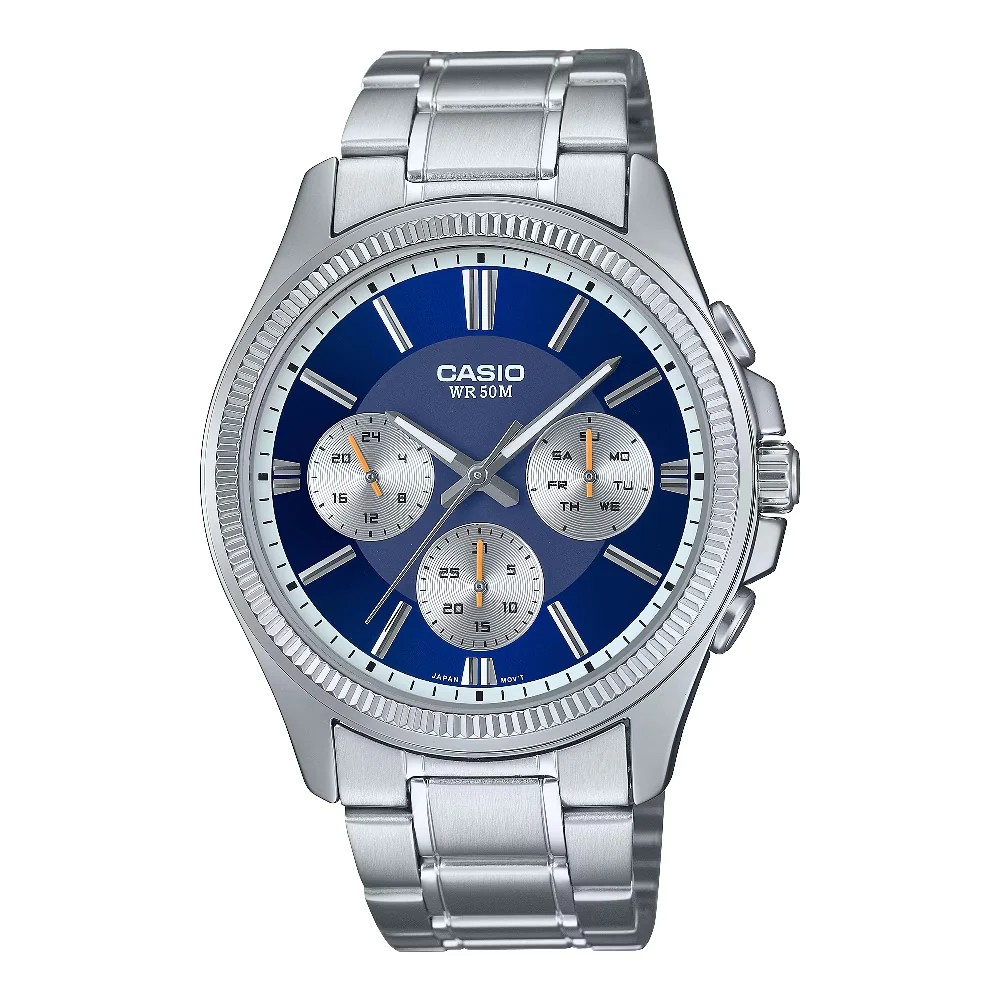 Orologio Casio MTP-1375PD-2A1VEF cronografo quadrante blu