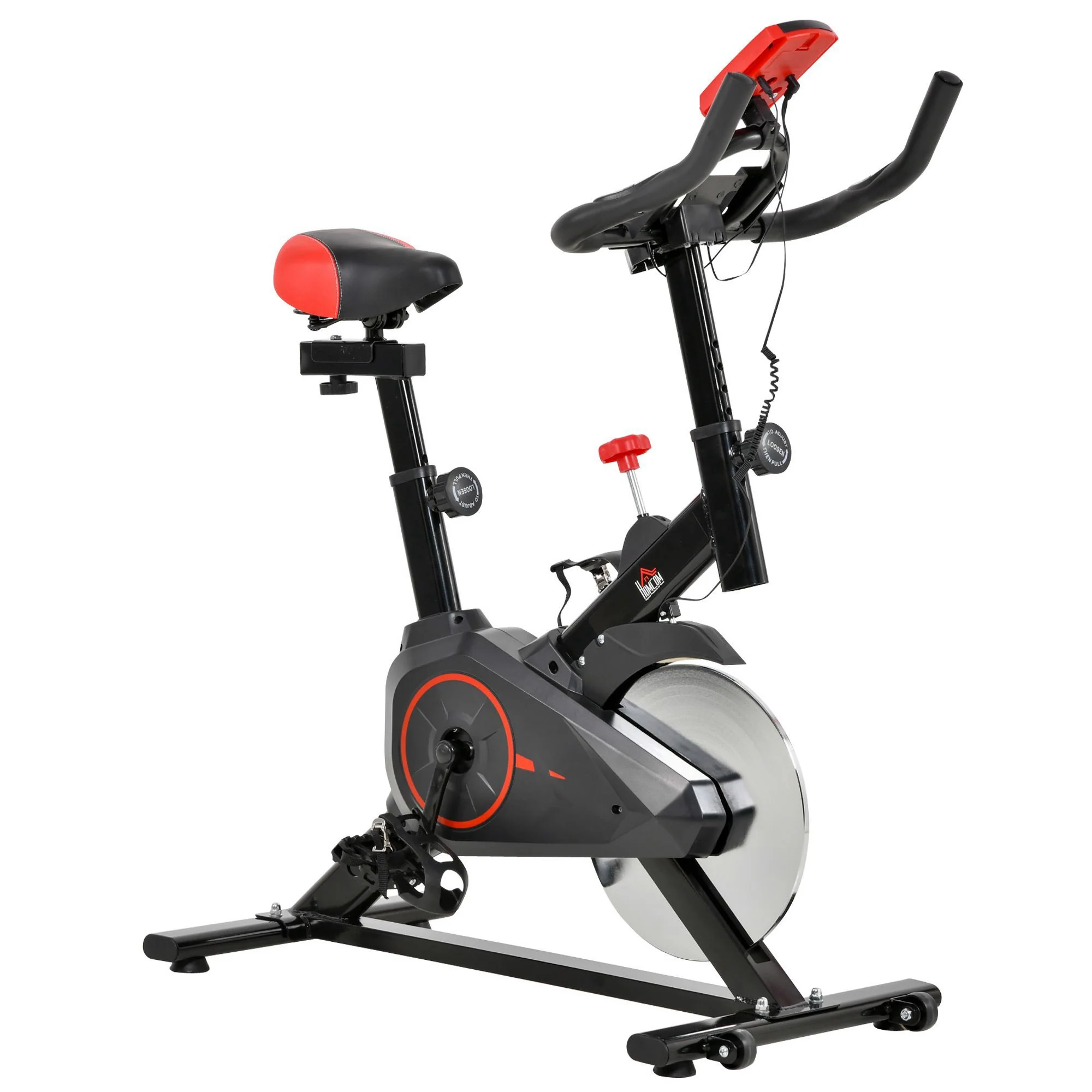 HOMCOM Fahrradtrainer Heimtrainer LCD-Display höhenverstellbar