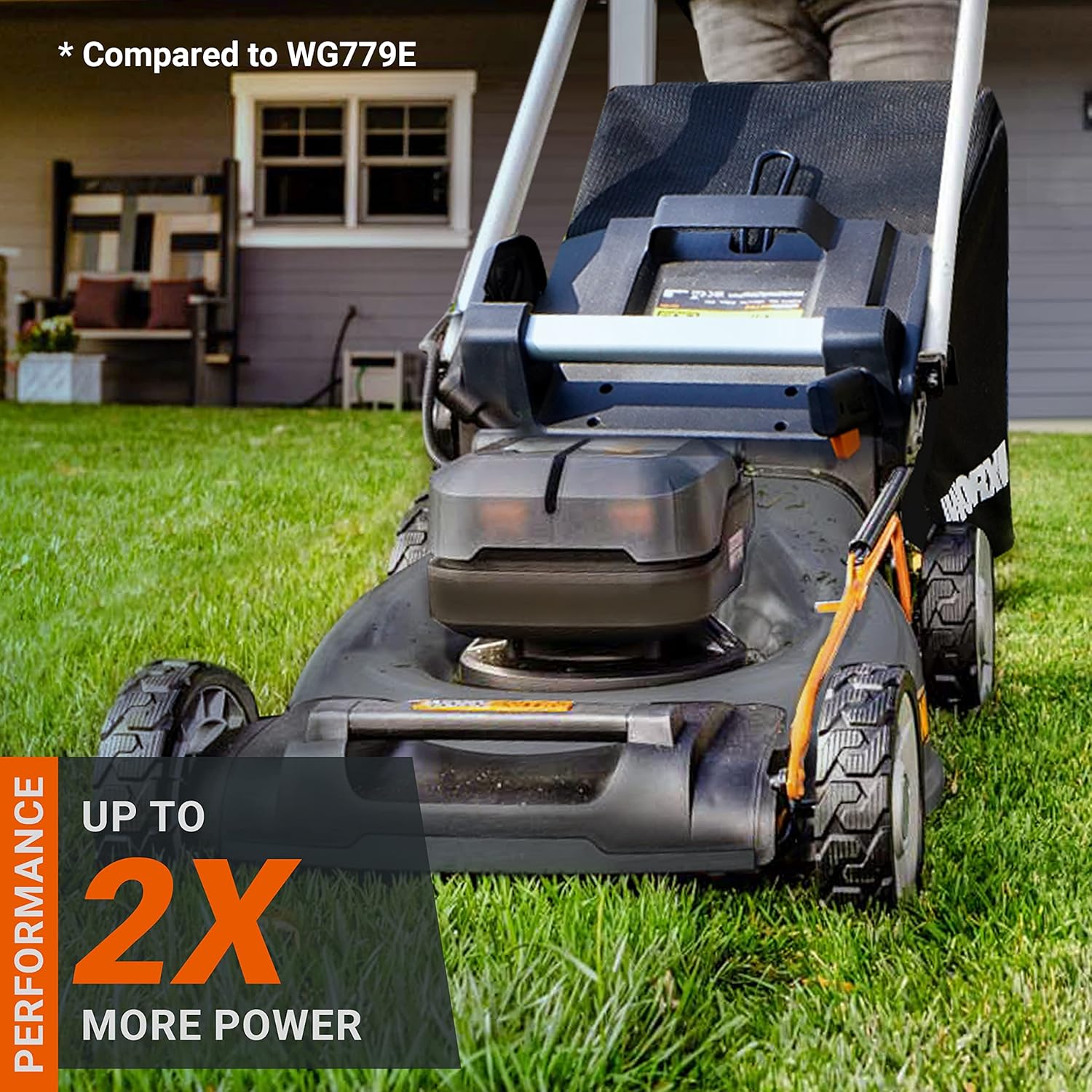 Worx Nitro 34 cm Accu grasmaaier, Elektrische grasmaaier, WG779E, 40 V PowerShare PRO 2 ST. 2,5 Ah Accu (Accu's & Oplader inbegrepen)