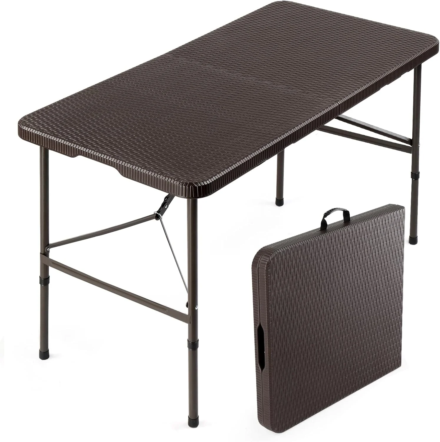 6 Foot Plastic Folding Table Portable Long Table for Indoor Outdoor