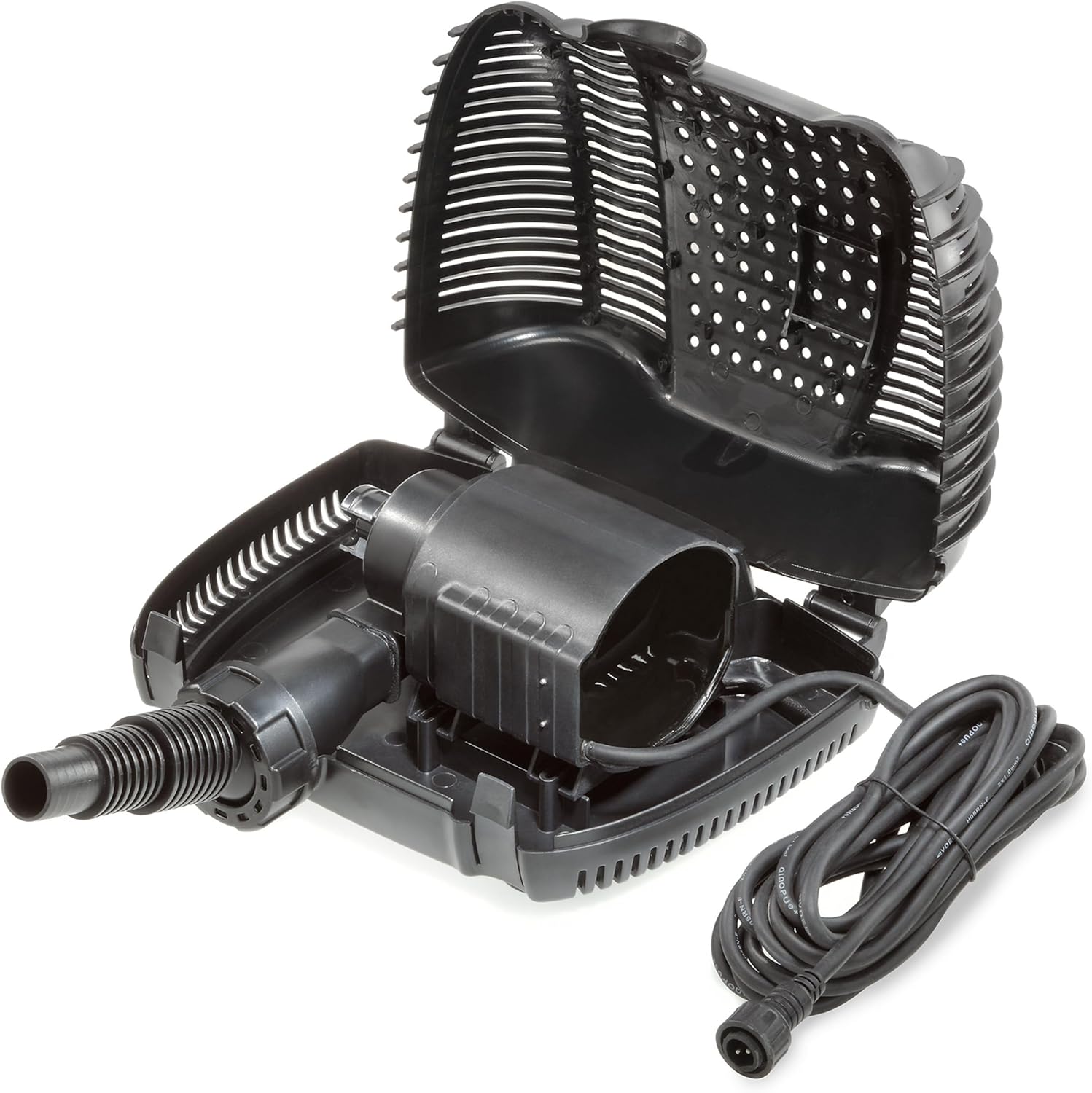 esotec Solar Bachlauf für Gartenteich 50/2500 Komplettset | Bachlaufpumpe Erdspieß Solarmodul 50W | Solarbrunnen für draussen | Wasserpiel Garten Vogeltränke Wasserfall 2500l/h | 101960