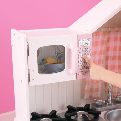 KidKraft Cucina Giocattolo in Legno Modern Country per Bambini con Tende vere, Giochi per Bambini 3  anni, 53222, Esclusivo Amazon : Giochi e giocattoli