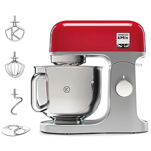 Kenwood KMX750RD KMIX Impastatrice Planetaria con Ciotola con manico in Acciaio da 5L, 3 Ganci di Miscelazione, Potenza 1000W, Personalizzabile con oltre 20 Accessori Acquistabili Separatamente, Rosso : Amazon.it: Casa e cucina