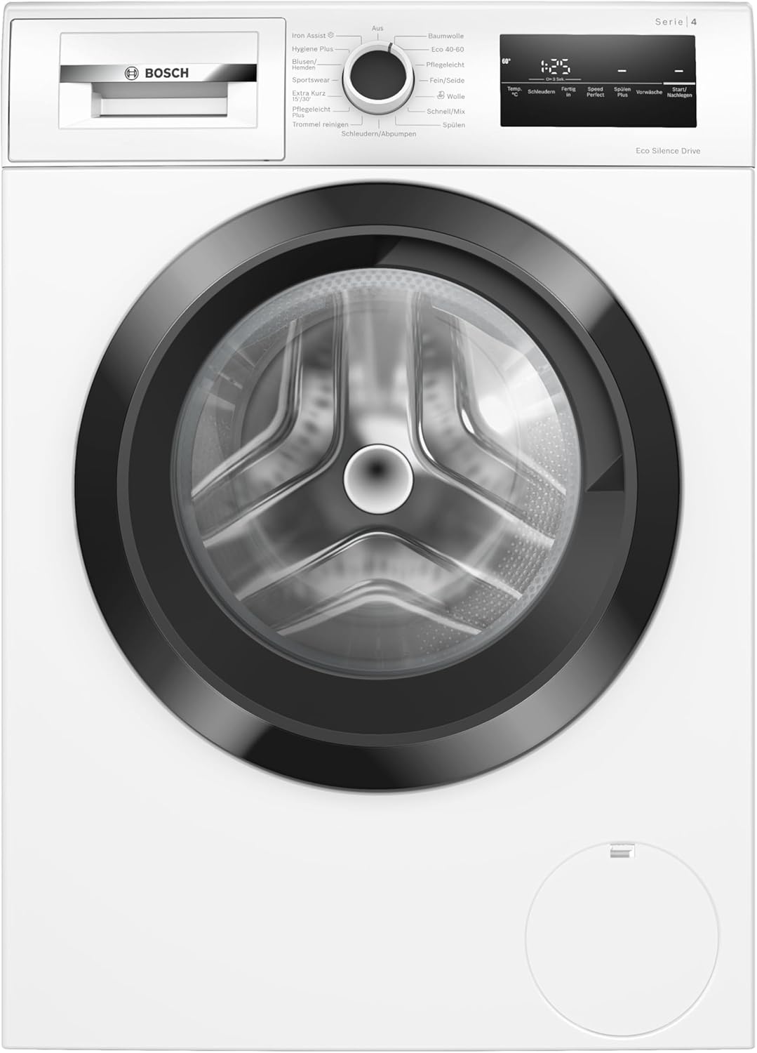 Bosch WAN282K3, Serie 4, Frontlader Waschmaschine, 8 kg, 1400 UpM, SpeedPerfect, Maximale Energie- und Wasserersparnis, Nachlegefunktion, besonders hygienisch, AquaStop, IronAssist