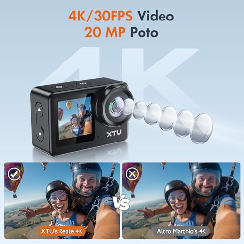XTU Fotocamera Telecomando Anti Shake 170°Grandangolo