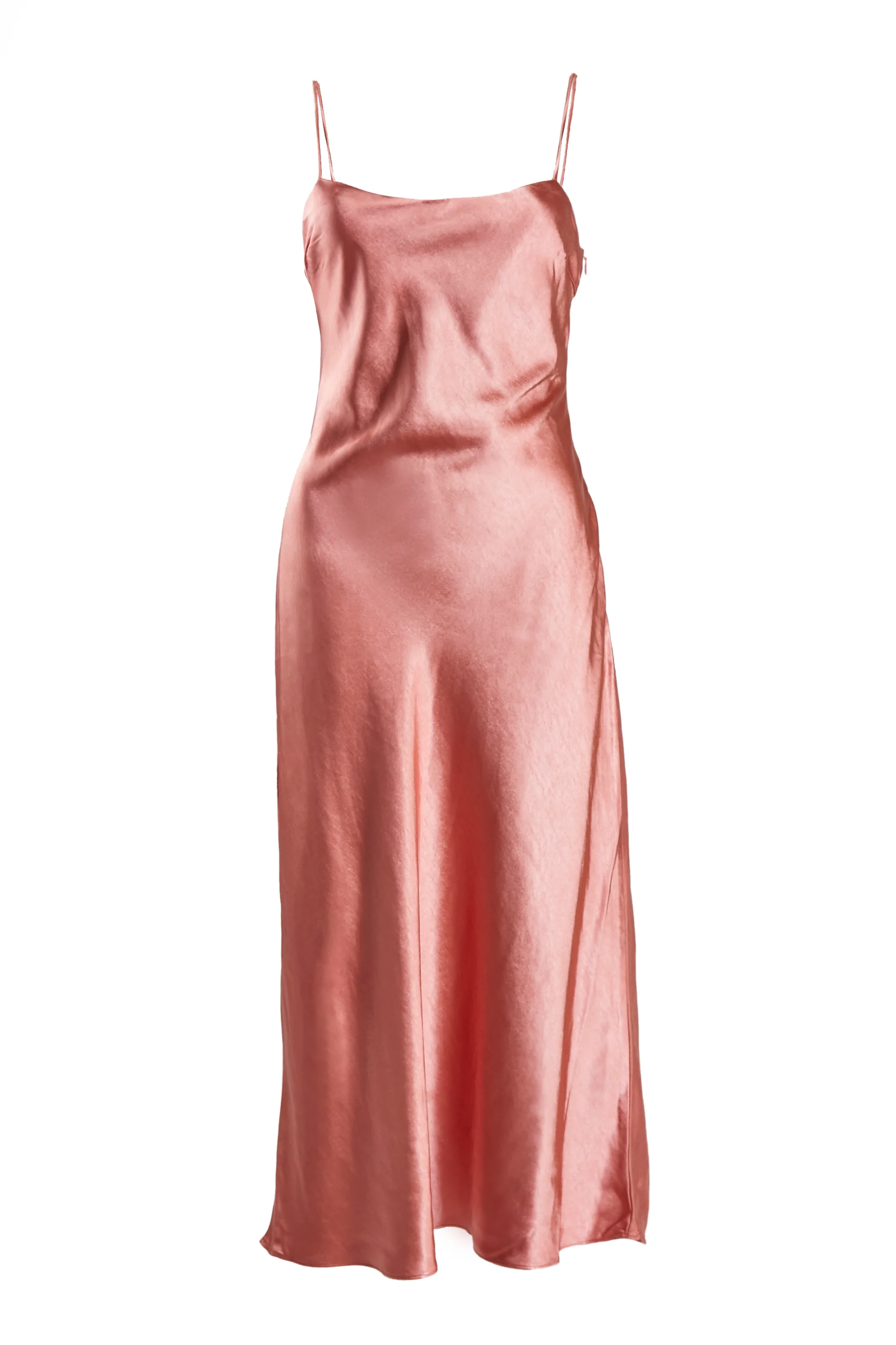 Delphine Dusty Peach Midi Slip Dress