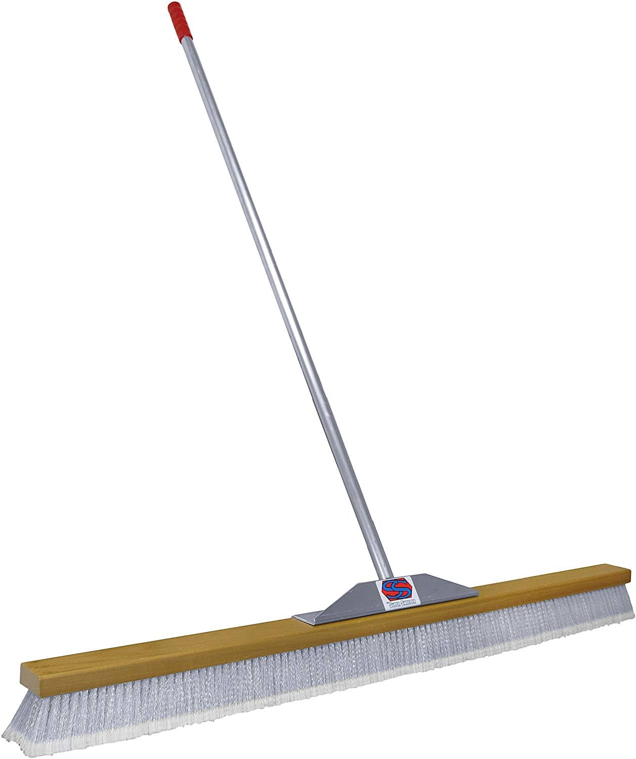 Super Sweeper 48&prime;&prime; Broom &ndash; Gray Flagged Bristles, Durable Welded Design, Ideal for Smooth Surfaces
