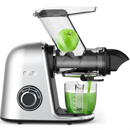 Cold Press Juicer Machines, COZII Slow Masticating Juicer Extractor Soft/hard Mode, 3.6