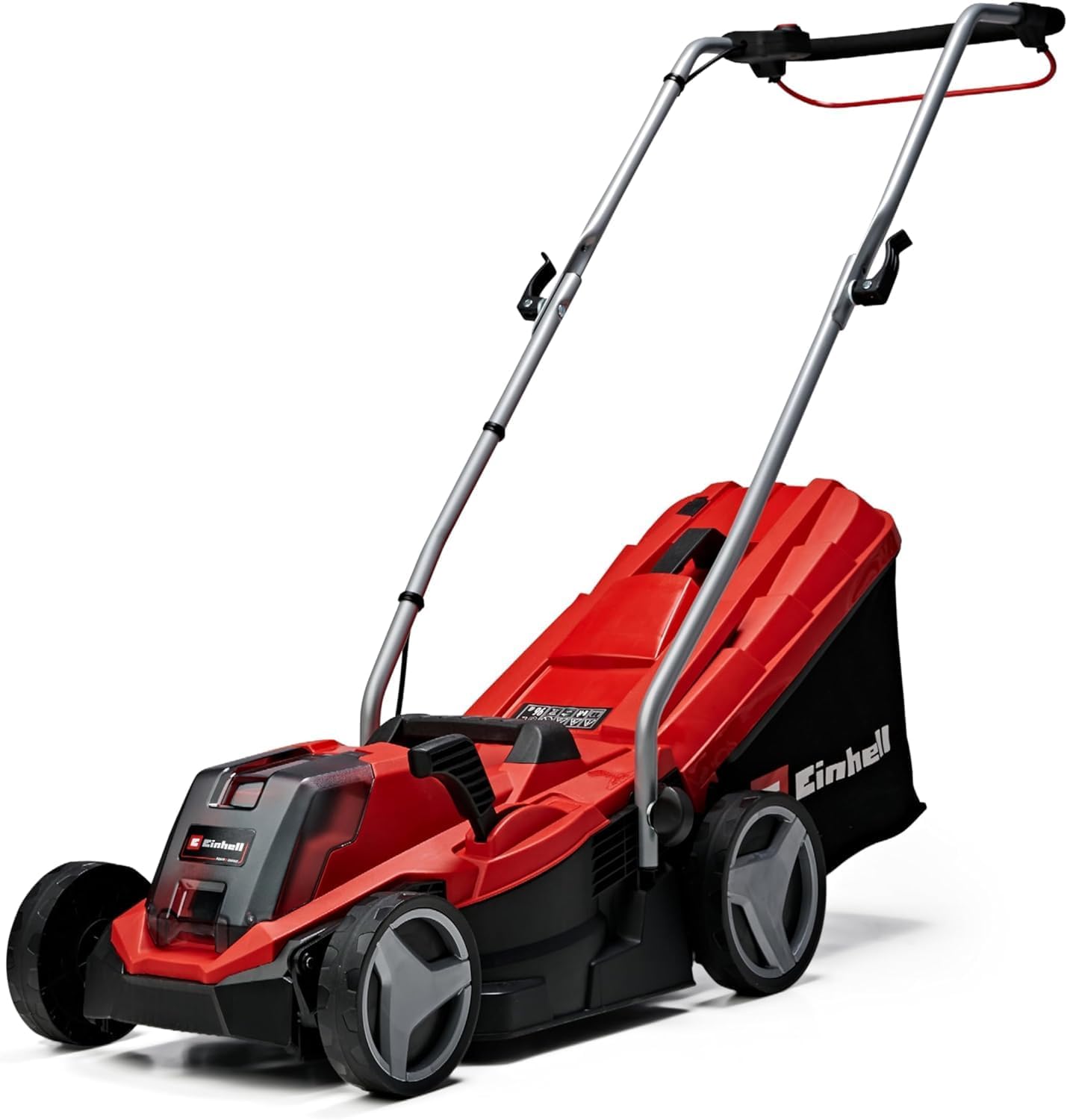 Einhell Akku-Rasenmher GE-CM 18/33 Li-Solo Power X-Change (18 V, 33 cm Schnittbreite, bis 200 m, Brushless, 30L Grasfangkorb, 25-65 mm Schnitthhe, ohne Akku)