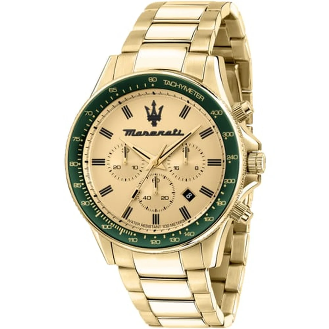 Orologio Maserati Sfida crono dorato e verde R8873640005
