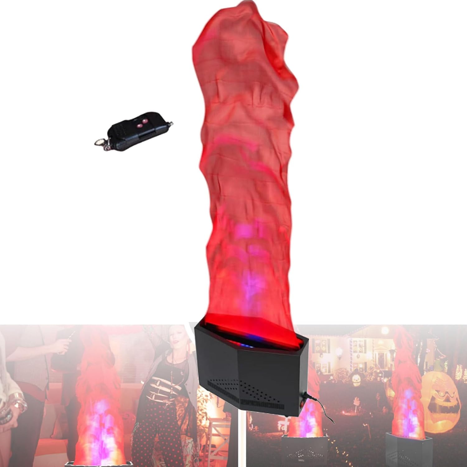 Elektrisches Flammenlicht, 36 LED flackerndes Licht für realistischen Feuereffekt mit Fernbedienung, ideal für Halloween, Weihnachten und Festival Dekorationen