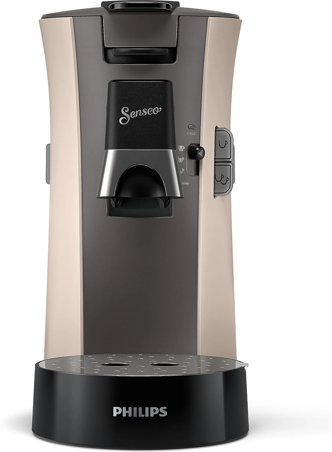 Philips Senseo Select CSA240/20 Koffiepadapparaat (koffiesterktekeuze Plus, memo-functie, van gerecycled plastic), Zwart Eco