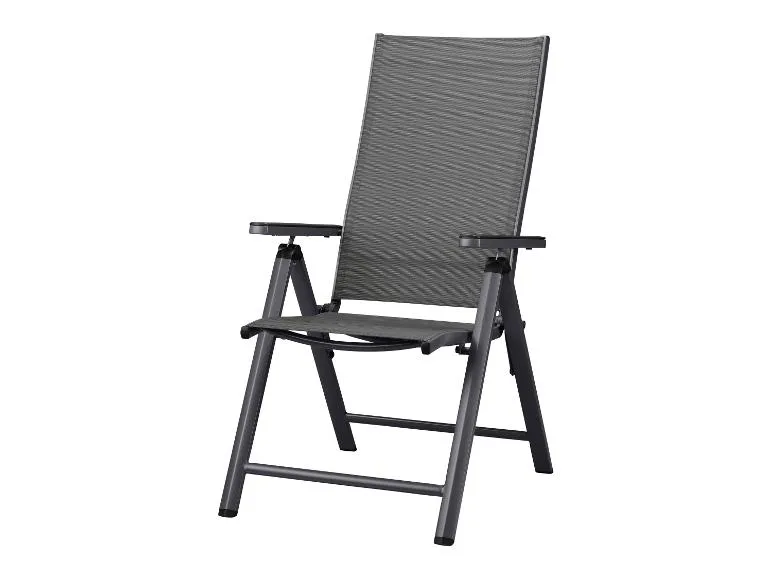Alu-Set »Houston«, 9-teilig - Ausziehtisch & 8 Hochlehner, grau