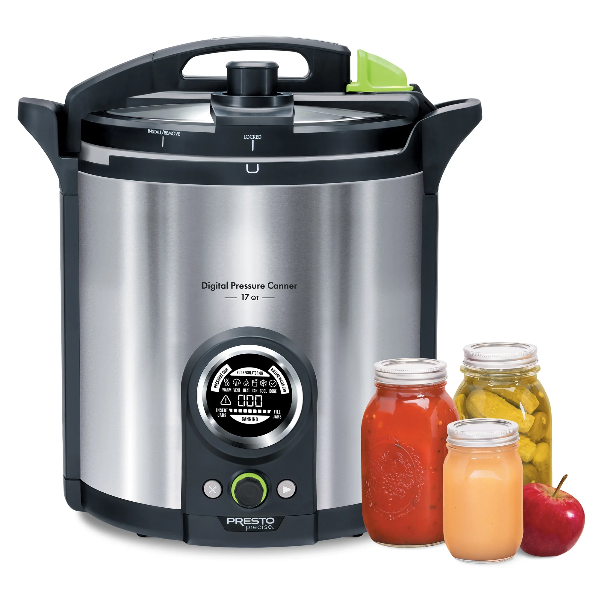 Presto Precise 02152 17 Qt Stainless Steel Electric Pressure Canner, Silver
