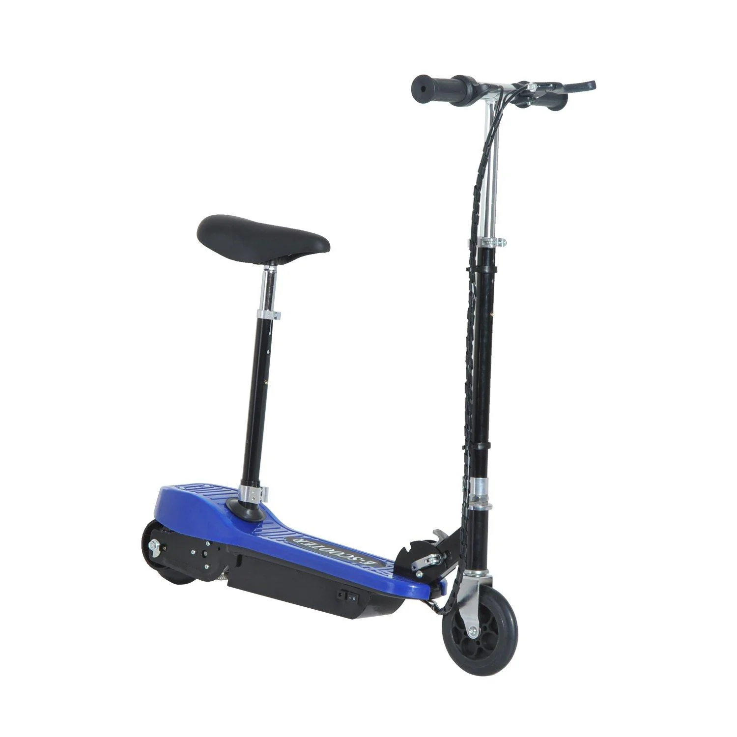 Monopattino Elettrico per Bambini 120W Pieghevole con Sella Blu