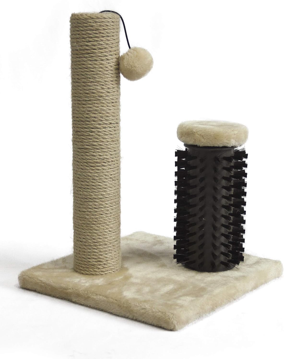 Tiragraffi per gatti da interno, standard, con giocattolo pendente, 80 cm, grigio